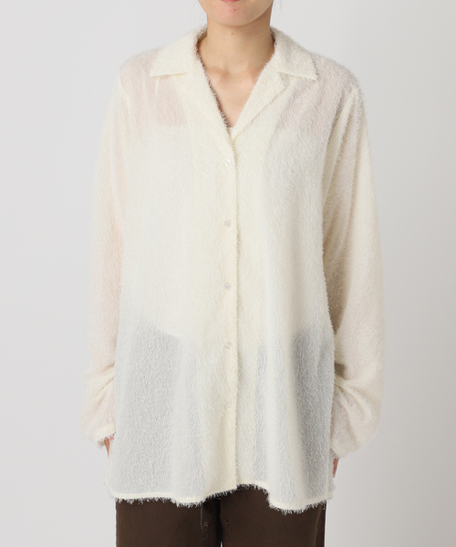 CITYSHOP(シティーショップ)の「FRINGE シャツ(シャツ/ブラウス・レディース・ホワイト/ブラック・FREE)」の12枚目の写真