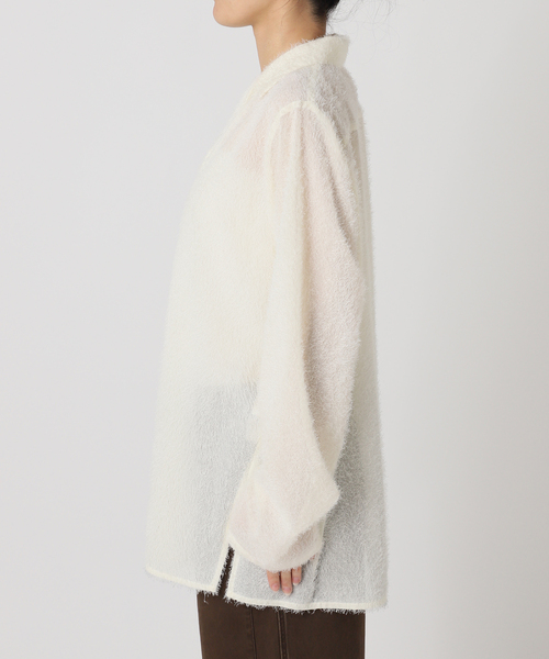 CITYSHOP(シティーショップ)の「FRINGE シャツ(シャツ/ブラウス・レディース・ホワイト/ブラック・FREE)」の13枚目の写真