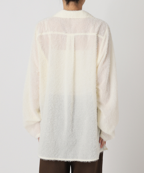 CITYSHOP(シティーショップ)の「FRINGE シャツ(シャツ/ブラウス・レディース・ホワイト/ブラック・FREE)」の14枚目の写真