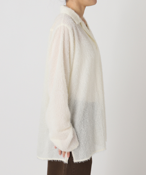 CITYSHOP(シティーショップ)の「FRINGE シャツ(シャツ/ブラウス・レディース・ホワイト/ブラック・FREE)」の15枚目の写真