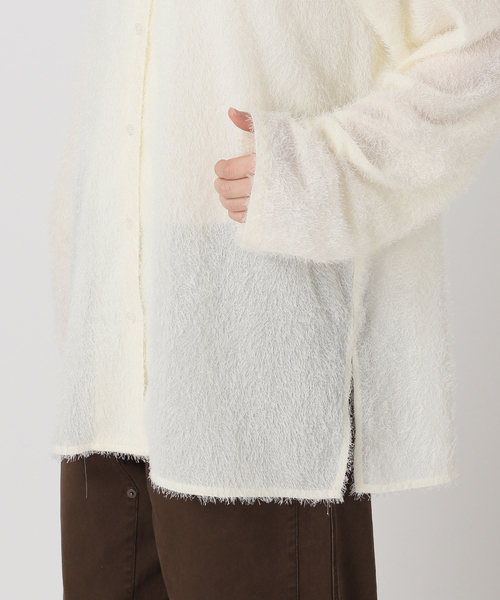 CITYSHOP(シティーショップ)の「FRINGE シャツ(シャツ/ブラウス・レディース・ホワイト/ブラック・FREE)」の17枚目の写真