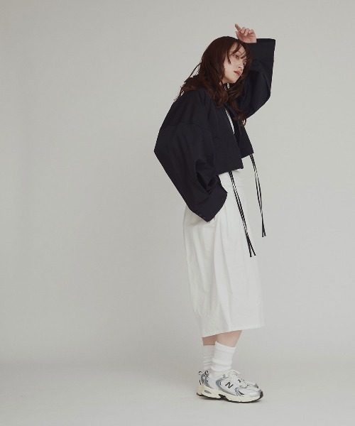 W:Huku(フーク)の「【W:Huku / スムースタッチコットン】シャーリング ブラウス / Smooth Touch Cotton Shirring Blouse(シャツ/ブラウス・レディース・ブラック/スカイブルー/ベージュ系その他/オフホワイト・FREE)」の9枚目の写真