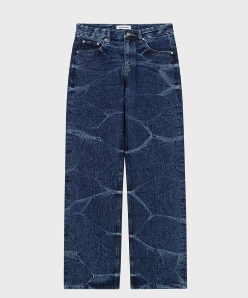 BRANDED（ブランデッド）の「51028 KURABO INDIGO MARBLE JEANS [WIDE STRAIGHT]（デニムパンツ・メンズ・その他・34/30）」の4枚目の写真