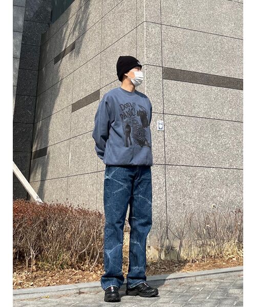 BRANDED（ブランデッド）の「51028 KURABO INDIGO MARBLE JEANS [WIDE STRAIGHT]（デニムパンツ・メンズ・その他・34/30）」の6枚目の写真
