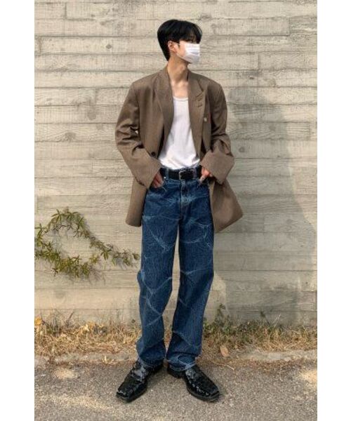 BRANDED（ブランデッド）の「51028 KURABO INDIGO MARBLE JEANS [WIDE STRAIGHT]（デニムパンツ・メンズ・その他・34/30）」の18枚目の写真