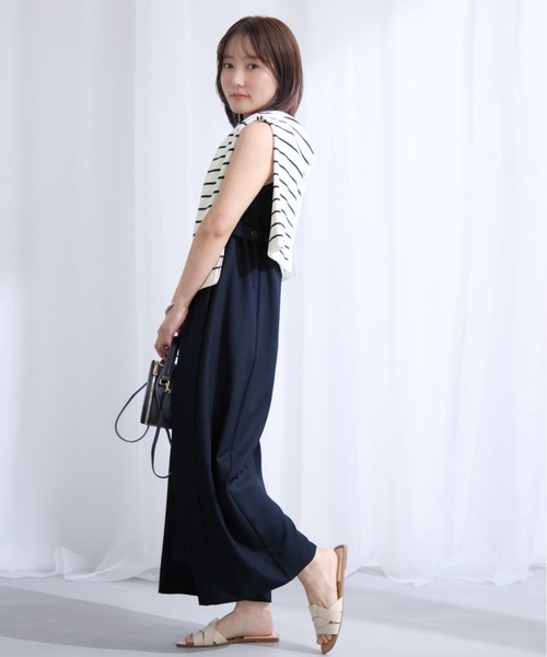 COHINA(コヒナ)の「フロントジップオールインワン 【低身長・小柄女性】(つなぎ/オールインワン・レディース・ベージュ/ネイビー/ライトベージュ・SHORT/REGULAR)」の20枚目の写真