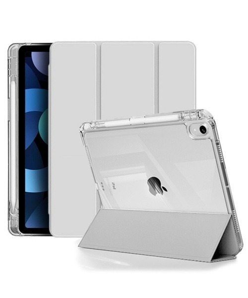 Fun & Daily（ファンアンドデイリー）の「F&D : クリアバックiPadケース  第11/10世代（2025/2022）/ iPad mini6 / mini7（PC・タブレットケース・レディース・ネイビー/ブラック/グレー/グリーン・B/A）」の2枚目の写真