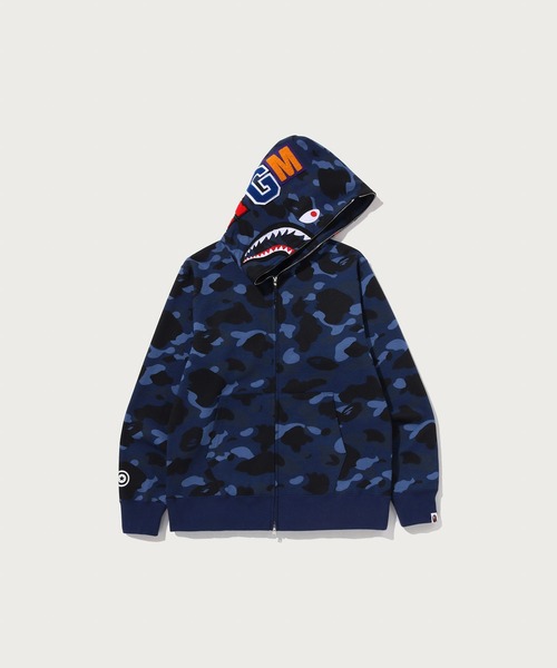 A BATHING APE(アベイシングエイプ)の「COLOR CAMO SHARK FULL ZIP HOODIE(パーカー・メンズ・ブラック/パープル/ネイビー/レッド・MEDIUM/XX-LARGE/SMALL/XXX-LARGE/LARGE/X-LARGE)」の3枚目の写真