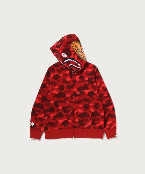 A BATHING APE(アベイシングエイプ)の「COLOR CAMO SHARK FULL ZIP HOODIE(パーカー・メンズ・ブラック/パープル/ネイビー/レッド・MEDIUM/XX-LARGE/SMALL/XXX-LARGE/LARGE/X-LARGE)」の8枚目の写真
