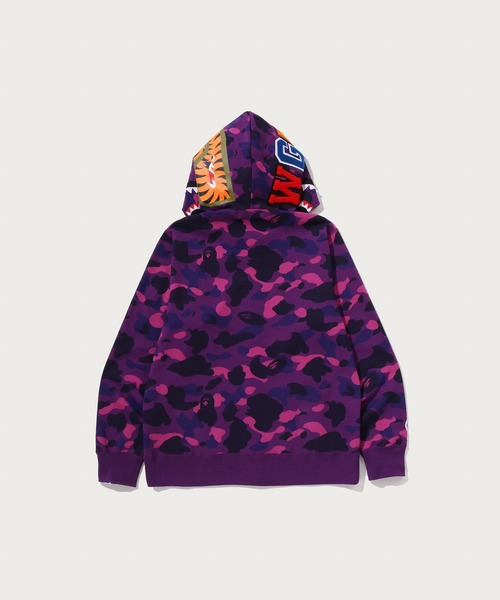 A BATHING APE(アベイシングエイプ)の「COLOR CAMO SHARK FULL ZIP HOODIE(パーカー・メンズ・ブラック/パープル/ネイビー/レッド・MEDIUM/XX-LARGE/SMALL/XXX-LARGE/LARGE/X-LARGE)」の11枚目の写真