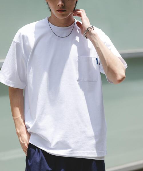 SENSE OF PLACE by URBAN RESEARCH（センスオブプレイスバイアーバンリサーチ）の「『UR TECH ひやサラクール』リラックスポケットTシャツ（Tシャツ/カットソー・メンズ・イエロー/ブラウン/ブラック/ホワイト・MEDIUM/LARGE）」の5枚目の写真