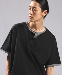 RAGEBLUE | HENLEY NECK FAKE LAYERED T-SHIRTS/フェイクレイヤードヘンリーネックTシャツ(Tシャツ/カットソー)
