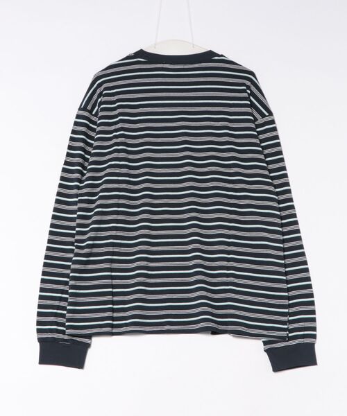 NOWLE(ノウル)の「【NOWLE】レトロボーダー ドロップショルダー プルオーバー ロングスリーブ Tシャツ(Tシャツ/カットソー・メンズ・ネイビー・LARGE/MEDIUM/X-LARGE)」の11枚目の写真