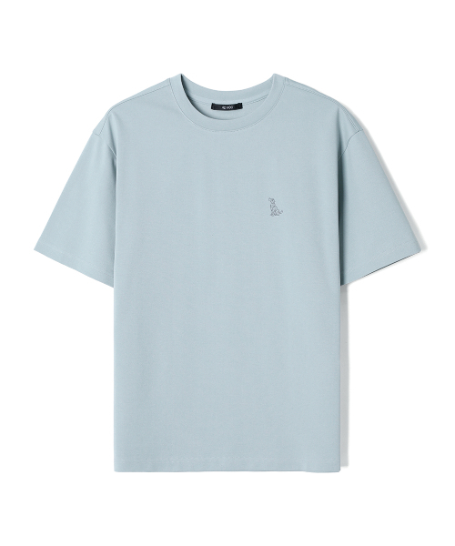 ADHOC(アドホック)の「男性分斗シグニチャー犬プリント半袖Tシャツ (ミント) (HC4ST90)(Tシャツ/カットソー・メンズ・その他・100/105)」の1枚目の写真