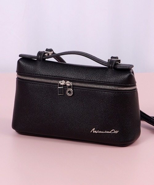 LA VORAGINE(ラ ヴォラジネ)の「2way ランチボックス型ショルダーバッグ 調整ストラップ付き(ショルダーバッグ・レディース・Black・FREE)」の7枚目の写真