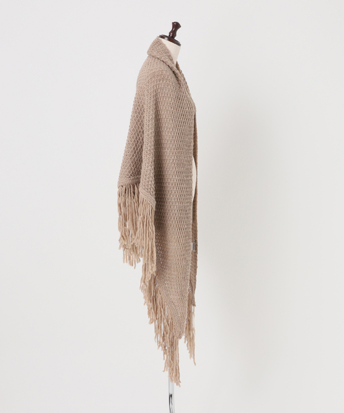 Noble(ノーブル)の「FRATTELLI TALLI/フラッテリ タッリ FRINGE STOLE(ストール/ショール・レディース・チャコールグレー/ベージュ系その他・FREE)」の6枚目の写真