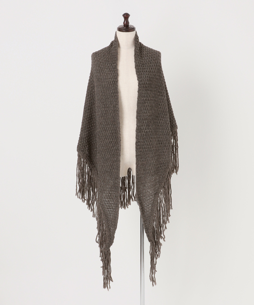 Noble(ノーブル)の「FRATTELLI TALLI/フラッテリ タッリ FRINGE STOLE(ストール/ショール・レディース・チャコールグレー/ベージュ系その他・FREE)」の11枚目の写真