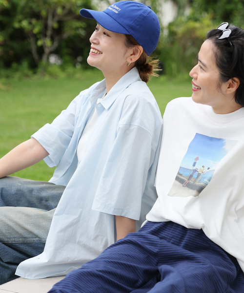 JOURNAL STANDARD(ジャーナルスタンダード)の「【oaedit】リンクルタイプライター ハーフスリーブシャツ(シャツ/ブラウス・レディース・ライトブルー/ホワイト・FREE)」の17枚目の写真