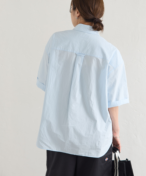 JOURNAL STANDARD(ジャーナルスタンダード)の「【oaedit】リンクルタイプライター ハーフスリーブシャツ(シャツ/ブラウス・レディース・ライトブルー/ホワイト・FREE)」の21枚目の写真