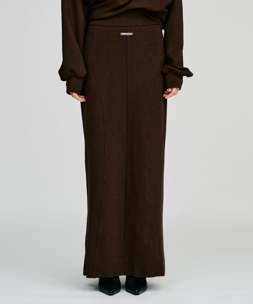 PRANK PROJECT(プランクプロジェクト)の「【2026Autumn Pre-Order】リブナロースカート / Rib Narrow Skirt(スカート・レディース・ブラウン/グレー/ブラック・38/36)」の3枚目の写真