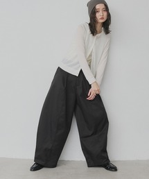 バレルレッグタック ワイド パンツ