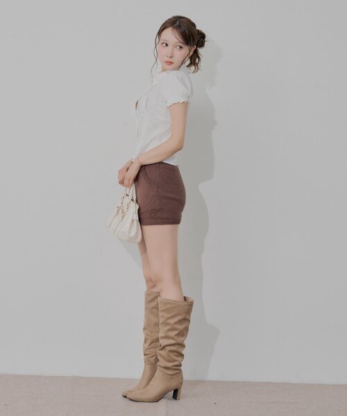 Chico(チコ)の「【セットアップ対応】ノルディック柄ニットショートパンツ(その他パンツ・レディース・ブラウン/ブラック/アイボリー・FREE)」の17枚目の写真