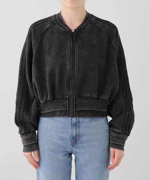adidas Originals(アディダスオリジナルス)の「adidas originals / アディダス オリジナルス SST DOUBLE LAYERED CROPPED TRACK(ブルゾン・レディース・ブラック/カーキ・MEDIUM)」の12枚目の写真