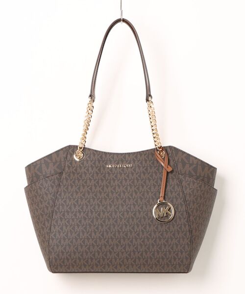 MICHAEL KORS(マイケルコース)の「JET SET ショルダーバッグ ラージ - Mkシグネチャー(ショルダーバッグ・レディース・ブラウン・FREE)」の1枚目の写真