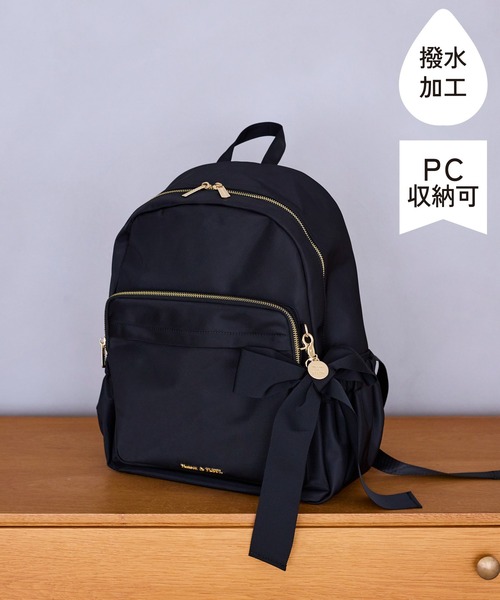 Maison de FLEUR（メゾンドフルール）の「撥水加工キャリーオンリュック（バックパック/リュック・レディース・ブラック/ピンク系その他・FREE）」の4枚目の写真