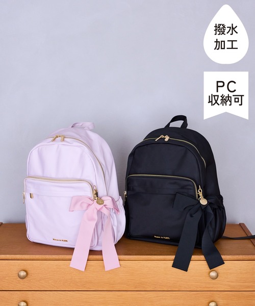 Maison de FLEUR（メゾンドフルール）の「撥水加工キャリーオンリュック（バックパック/リュック・レディース・ブラック/ピンク系その他・FREE）」の3枚目の写真