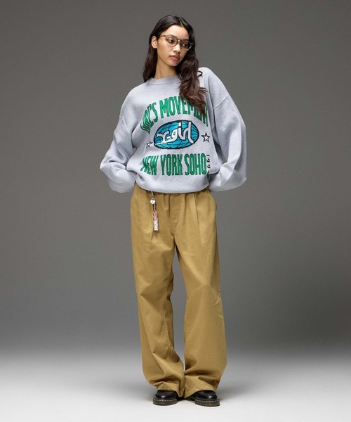 X-girl(エックスガール)の「LOOSE FIT EASY PANTS(チノパンツ・レディース・ベージュ/ブラック/マルチ・S/M)」の20枚目の写真