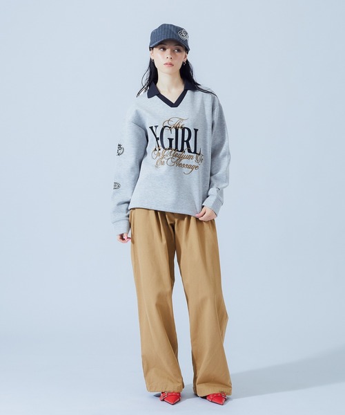 X-girl(エックスガール)の「LOOSE FIT EASY PANTS(チノパンツ・レディース・ベージュ/ブラック/マルチ・S/M)」の10枚目の写真