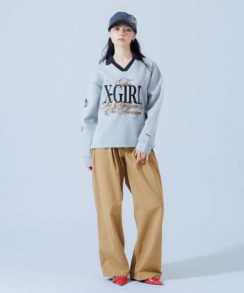 X-girl(エックスガール)の「LOOSE FIT EASY PANTS(チノパンツ・レディース・ベージュ/ブラック/マルチ・S/M)」の11枚目の写真