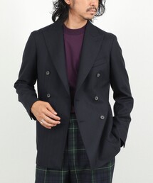 《ビジカジ対応》フランネラーナ ヘリンボーン ダブルジャケット 26AW
