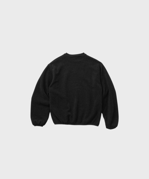 THOUSAND MILE（サウザンドマイル）の「THOUSAND MILE / KNIT FREECE CREW NECK PULLOVER / TM252KF00140 秋服 冬服（スウェット・メンズ・ブラック/サンドベージュ・XS）」の3枚目の写真