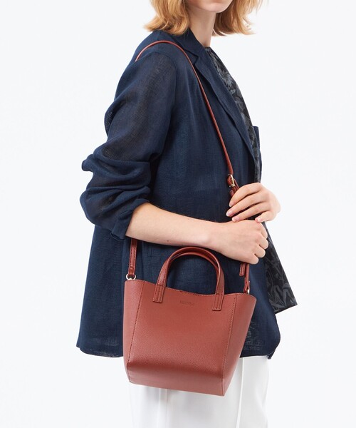 MACKINTOSH PHILOSOPHY（ﾏｯｷﾝﾄｯｼｭ ﾌｨﾛｿﾌｨｰ）の「ミニショルダースクエアトート（ハンドバッグ・レディース・ブラック/ブラウン系その他3/ライトブルー・FREE）」の12枚目の写真