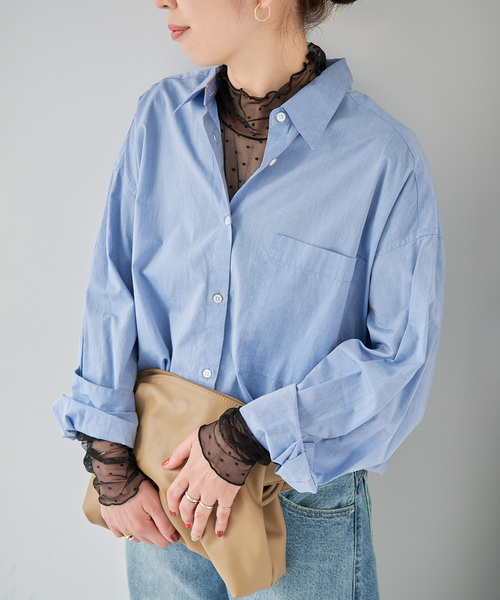 Spick & Span（スピックアンドスパン）の「ドットチュールプルオーバー（Tシャツ/カットソー・レディース・ホワイト系その他/ブラック・FREE）」の5枚目の写真