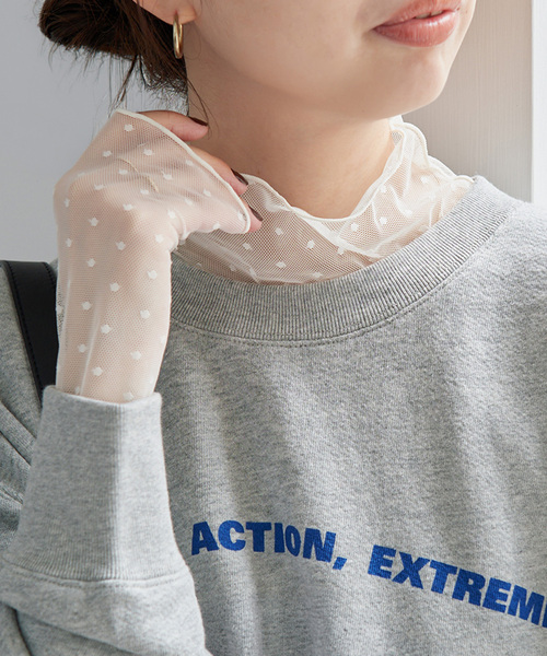Spick & Span（スピックアンドスパン）の「ドットチュールプルオーバー（Tシャツ/カットソー・レディース・ホワイト系その他/ブラック・FREE）」の7枚目の写真