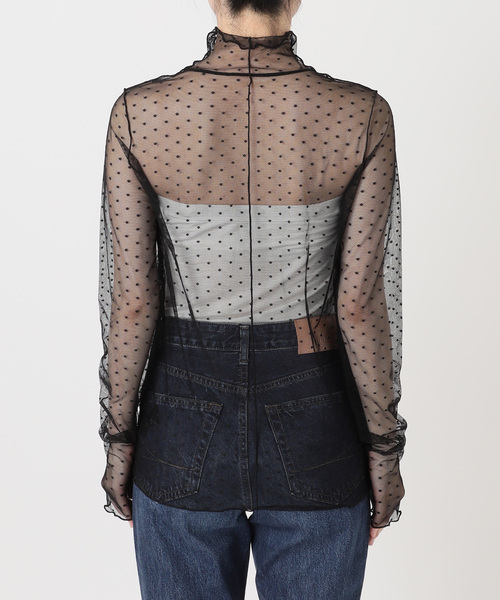 Spick & Span（スピックアンドスパン）の「ドットチュールプルオーバー（Tシャツ/カットソー・レディース・ホワイト系その他/ブラック・FREE）」の11枚目の写真