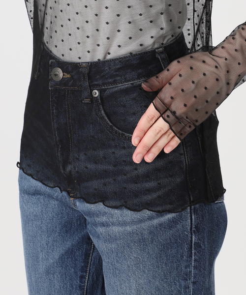 Spick & Span（スピックアンドスパン）の「ドットチュールプルオーバー（Tシャツ/カットソー・レディース・ホワイト系その他/ブラック・FREE）」の14枚目の写真