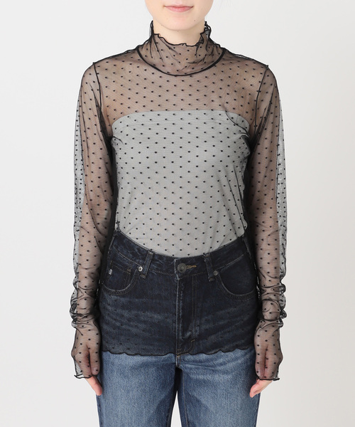 Spick & Span（スピックアンドスパン）の「ドットチュールプルオーバー（Tシャツ/カットソー・レディース・ホワイト系その他/ブラック・FREE）」の15枚目の写真