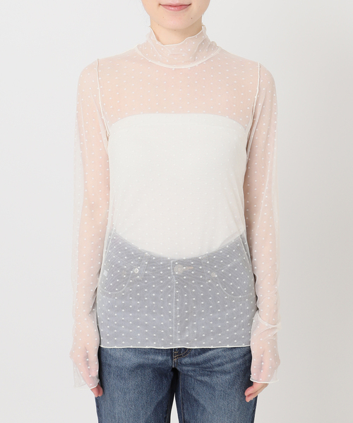 Spick & Span（スピックアンドスパン）の「ドットチュールプルオーバー（Tシャツ/カットソー・レディース・ホワイト系その他/ブラック・FREE）」の17枚目の写真