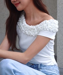 SOPHIA ONE SHOULDER FRILL TOPS（ソフィア ワンショルダーフリルトップス）