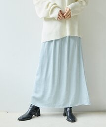 【Noka】サテンセミフレアスカート《WEB限定》
