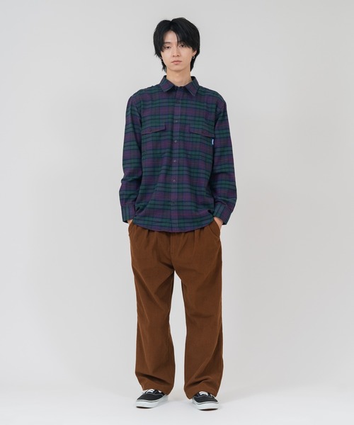 GERRY（ジェリー）の「【GERRY/ジェリー】【リアルウールシャツのような高級感】アムンゼンネルチェックシャツ 吸湿発熱 リサイクルコットン ライトアウター カジュアル ユニセックス（シャツ/ブラウス・メンズ・グリーン/ネイビー/ブラウン/グレー・MEDIUM/LARGE/X-LARGE）」の17枚目の写真