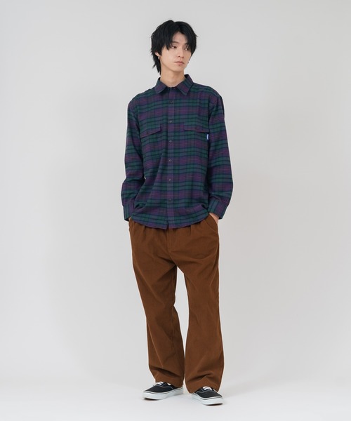 GERRY（ジェリー）の「【GERRY/ジェリー】【リアルウールシャツのような高級感】アムンゼンネルチェックシャツ 吸湿発熱 リサイクルコットン ライトアウター カジュアル ユニセックス（シャツ/ブラウス・メンズ・グリーン/ネイビー/ブラウン/グレー・MEDIUM/LARGE/X-LARGE）」の18枚目の写真