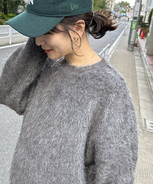 JOURNAL STANDARD(ジャーナルスタンダード)の「《WEB限定追加》シャギークルーネックプルオーバー(ニット/セーター・レディース・チャコールグレー/ブラック・FREE)」の3枚目の写真