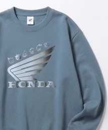 2026AW HONDA×sanrio/ホンダ×サンリオ はぴだんぶい 裏起毛 スーパーカブ/ウイングロゴ プリント クルーネックスウェットトレーナー レディース メンズ