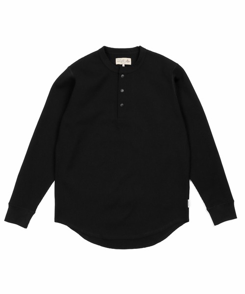 The DUFFER of ST.GEORGE（ザダファーオブセントジョージ）の「「AIR FLEX」MINI WAFFLE HENLEY L/SL TEE：機能素材 「エアフレックス」ミニワッフル ヘンリーネック ロングスリーブ Tシャツ（Tシャツ/カットソー・メンズ・ホワイト/ブラック/ブルーグレー・MEDIUM/SMALL/X-LARGE/LARGE）」の13枚目の写真