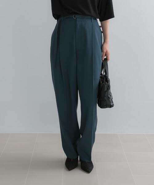 URBAN RESEARCH ROSSO WOMEN(アーバンリサーチ ロッソ)の「ウール混センプレタックパンツ(その他パンツ・レディース・グリーン/ブラック・38/36)」の1枚目の写真